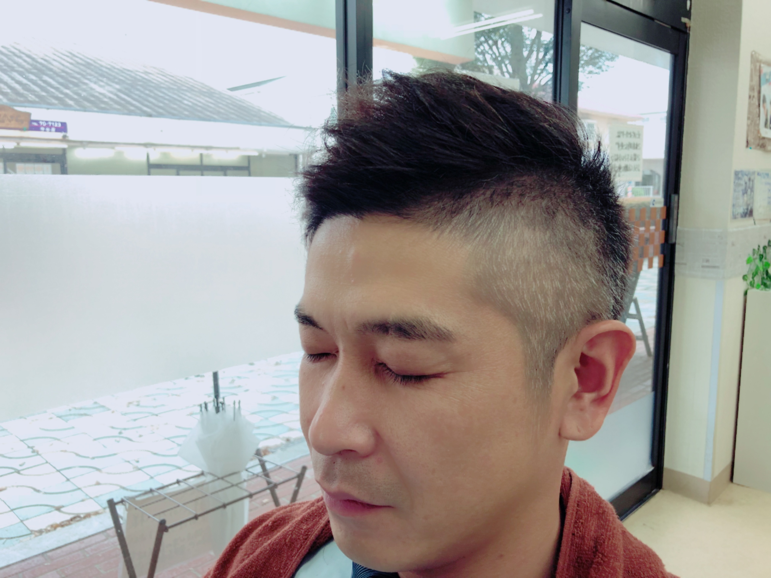 震災刈り風 髪伸ばし中 カットサロンadam取手店 提携コインパーキングあり