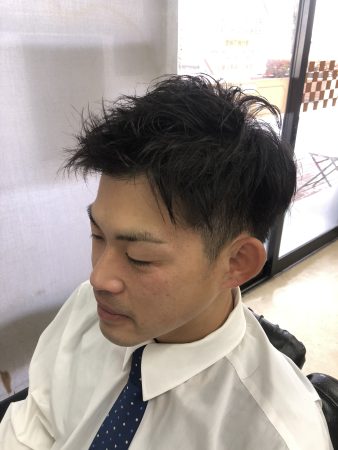 30代におすすめ！アップバング！ツーブロックショートStyle！