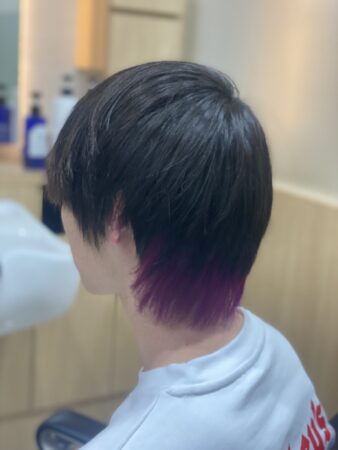 ウルフカット×インナーカラー【草加】【メンズ】