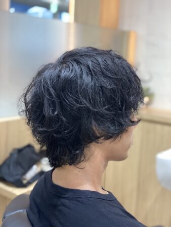 マッシュウルフ×無造作パーマ【草加】【メンズ】