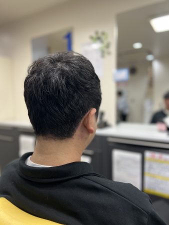 刈り上げない  癖毛