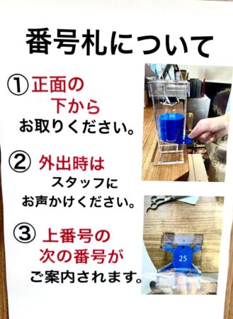 番号札について