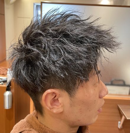 ショートヘアにソフトツイストパーマ