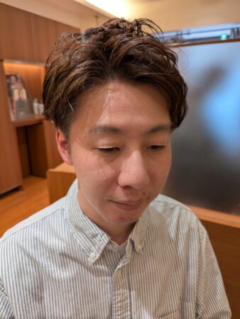 30代におすすめ ナチュラルアップバングパーマ