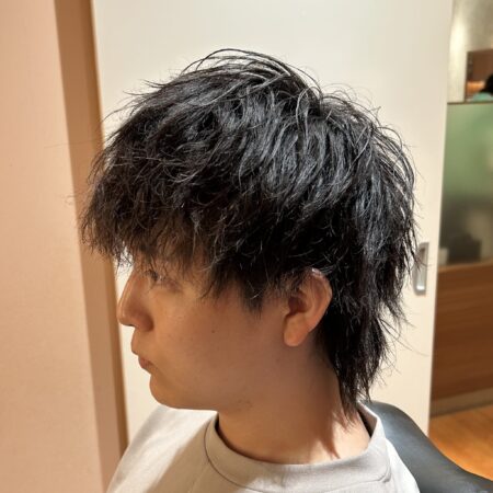ツイスパ×束感ウルフ、、、
