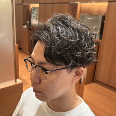 強めビジネスパーマ、、、