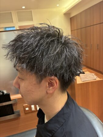 ツイストスパイラルパーマ、刈り上げ