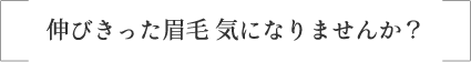 伸び切った眉毛気になりませんか？