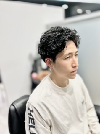 大人アップバング×縦落ちスパイラル