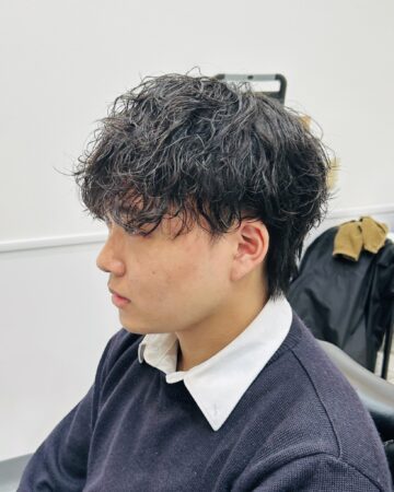 シャドウパーマで作る束感マッシュ