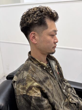 フェード×極道パーマ×ハイライト