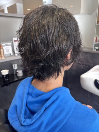 メンズのミディアムパーマ