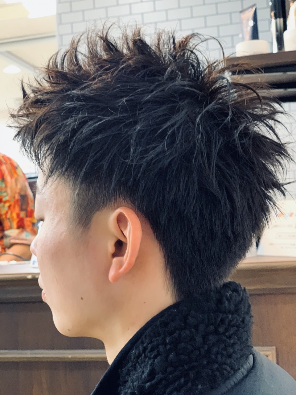 アシストパーマショート2ブロックモテ髪 来店したお客様のヘアスタイル 理容ハンサム 戸田公園西口店 提携コインパーキングあり