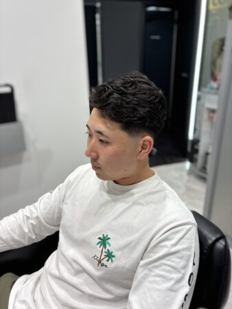 フェザーパーマ風barberスタイル