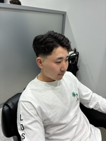 スキンフェード×パーマスタイル